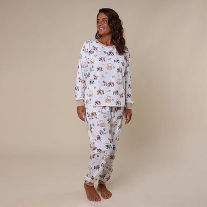 Diggers & Tractors Organic Womens Long Sleeve PJ Set