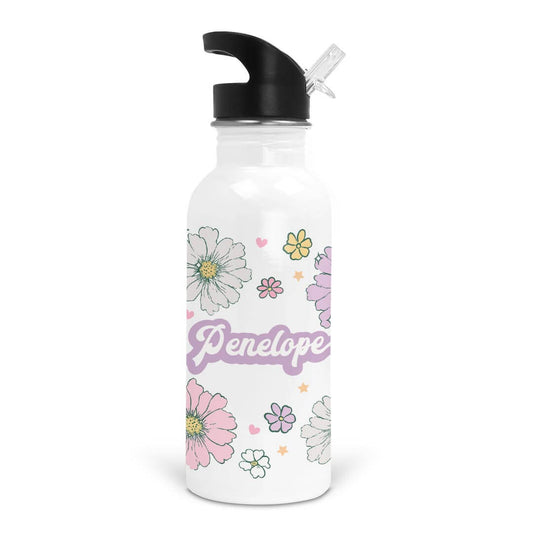 Disco Daisies Personalized Kids Water Bottle