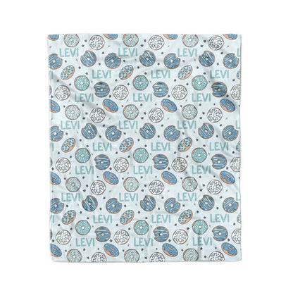 Donut Shop Personalized Kids Blanket | Blue