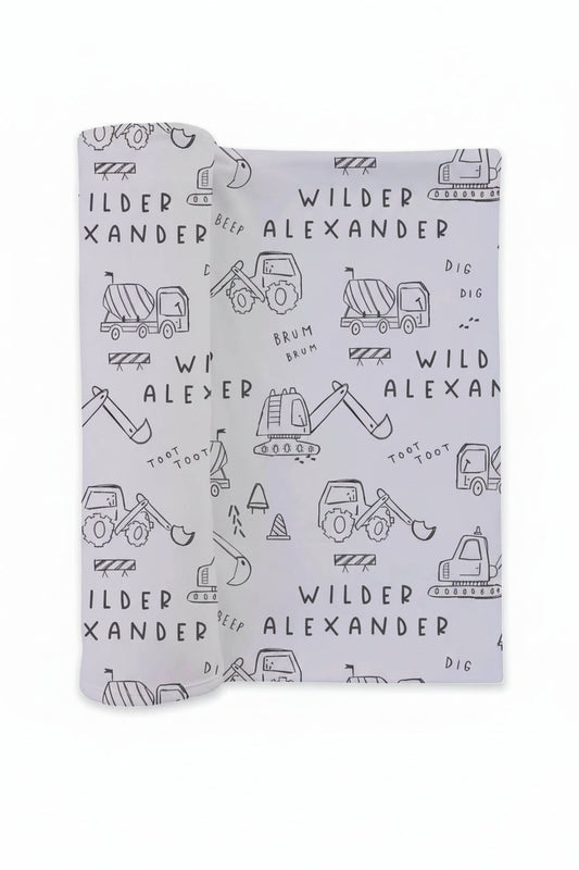 Doodle Dozers Personalized Swaddle Blanket