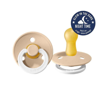 BIBS Night Glow Dummy 2 Pack - Vanilla