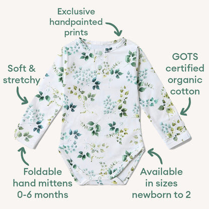 Eden Long Sleeve Organic Bodysuit