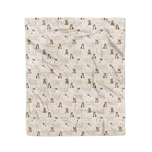 Personalized Kids Blanket | English Bulldog