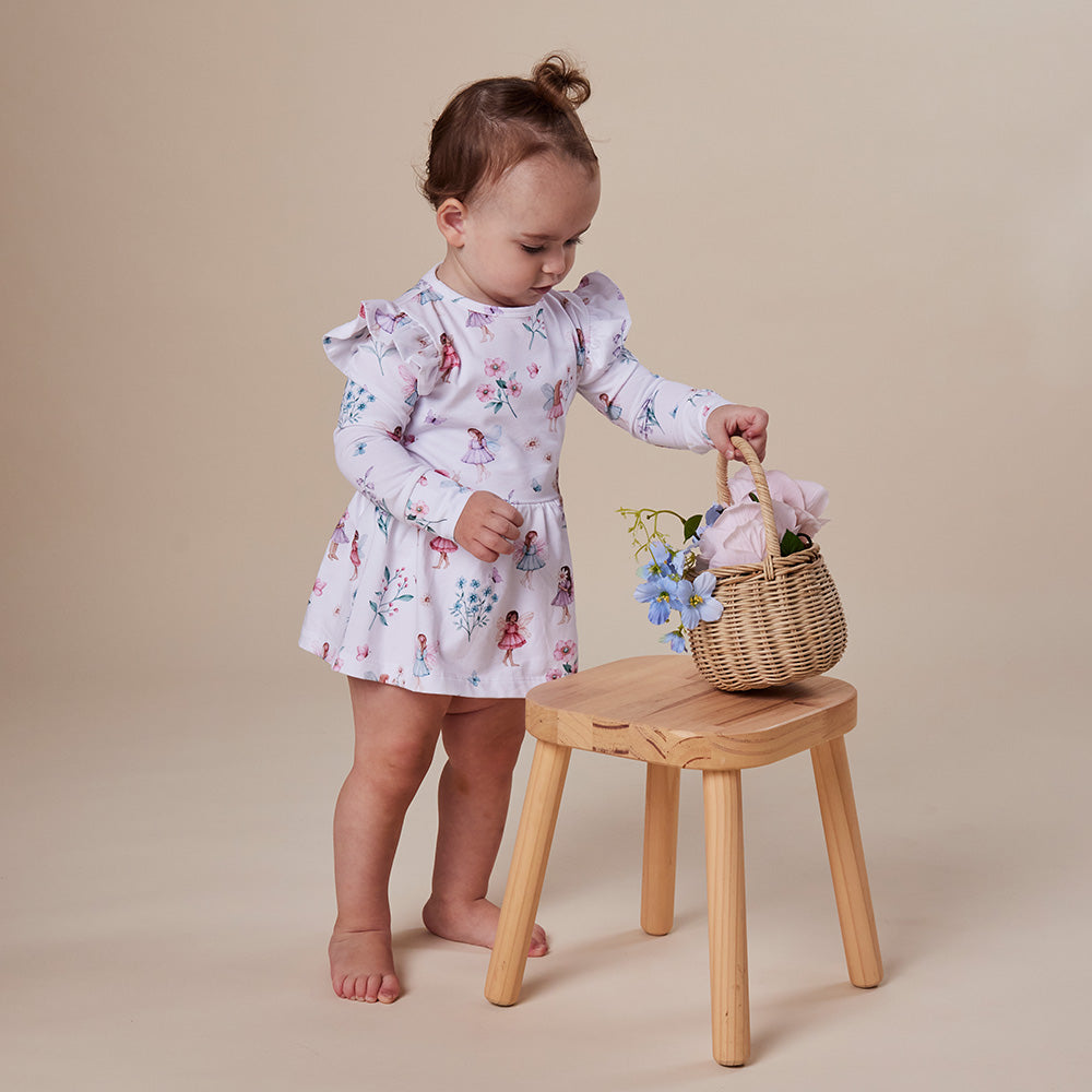 Fairy Garden Long Sleeve Organic Dress