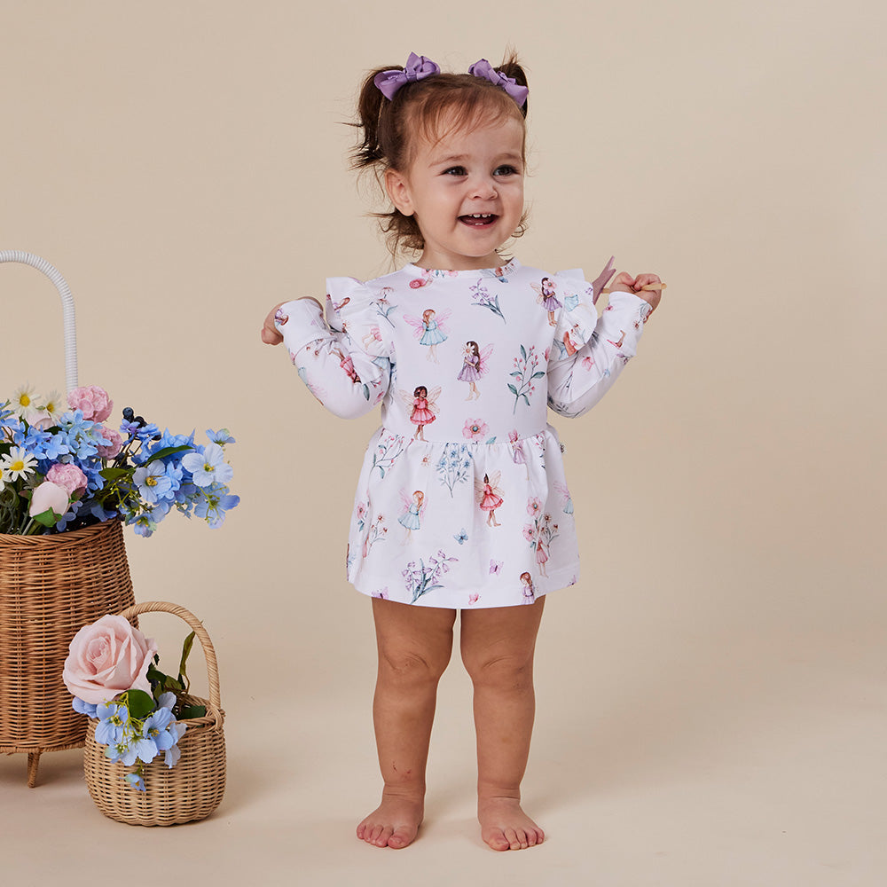 Fairy Garden Long Sleeve Organic Dress