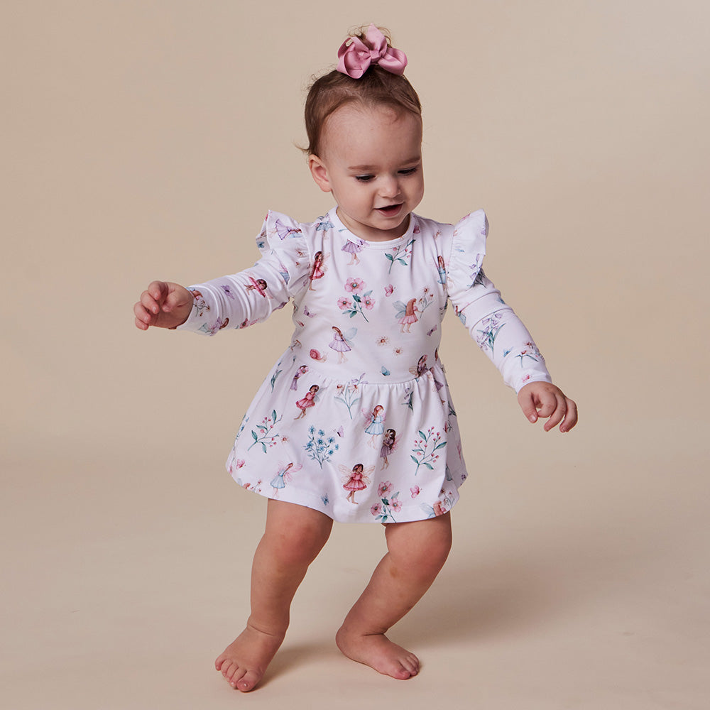 Fairy Garden Long Sleeve Organic Dress