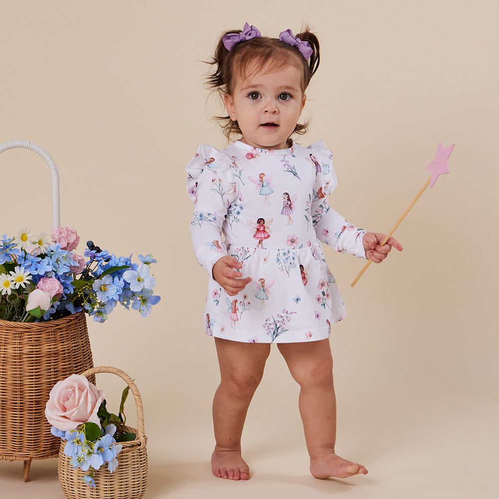 Fairy Garden Long Sleeve Organic Dress