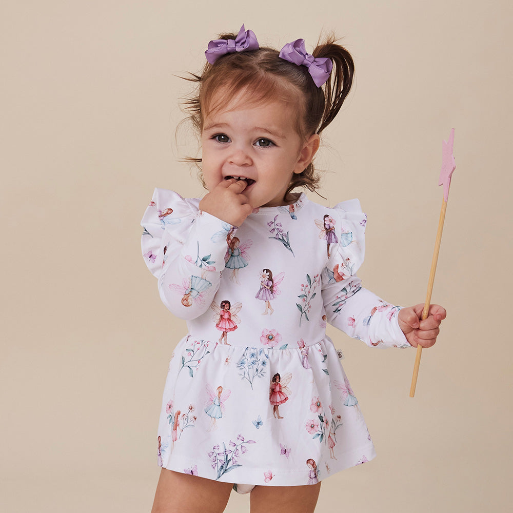 Fairy Garden Long Sleeve Organic Dress