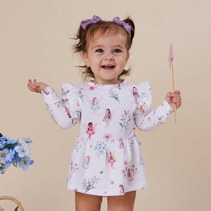 Fairy Garden Long Sleeve Organic Dress