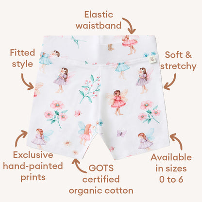 Fairy Garden Organic Bike Shorts