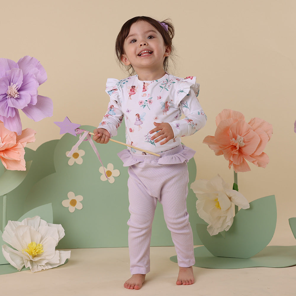 Lavender Organic Pants with Frill (Limited Style)