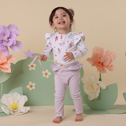 Lavender Organic Pants with Frill (Limited Style)