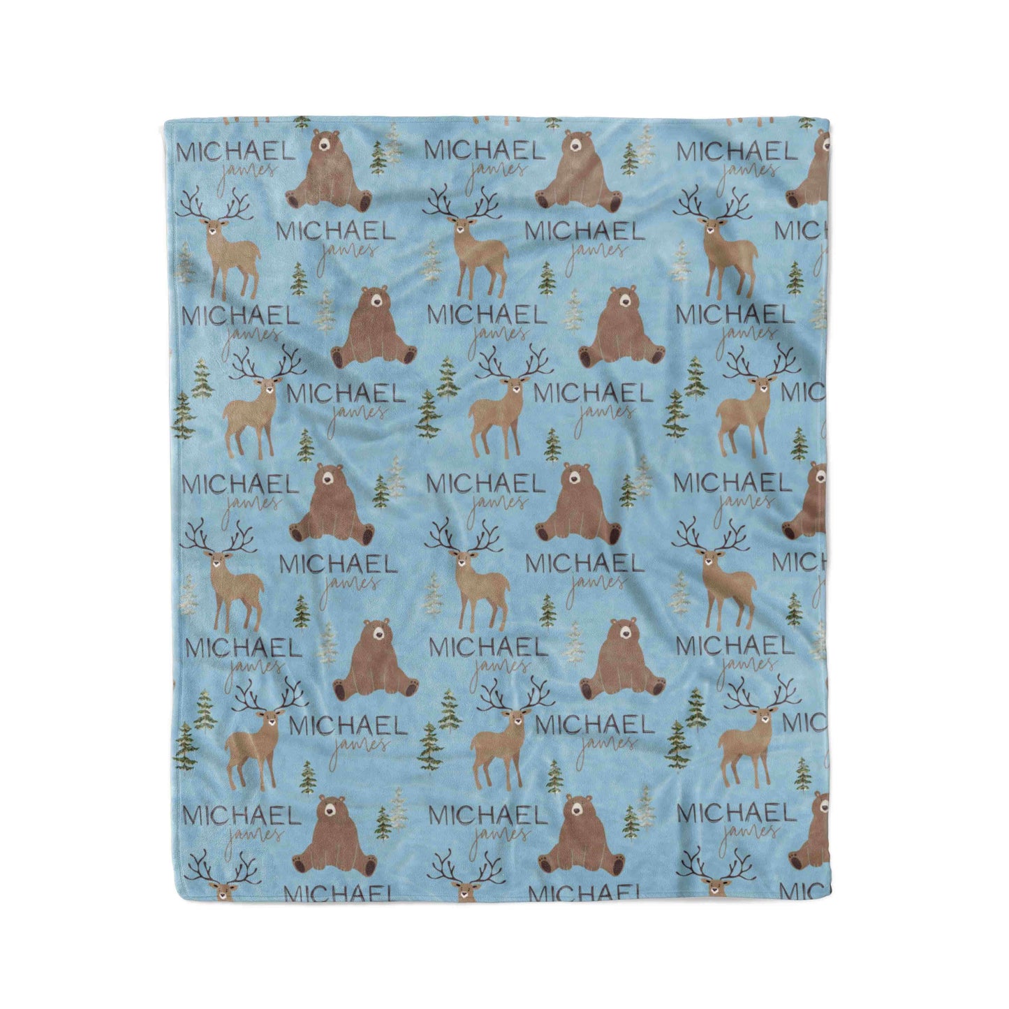 Forest Friends Personalized Kids Blanket