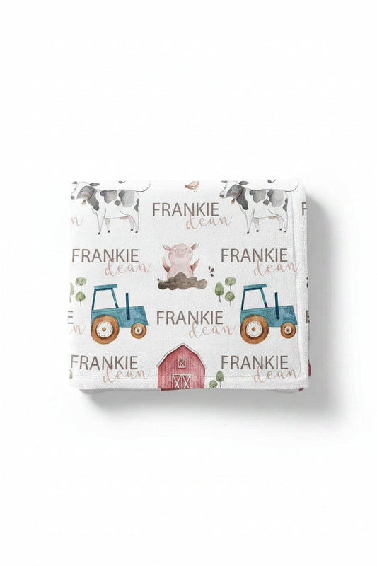 Frankie's Farm Party Personalized Toddler Blanket