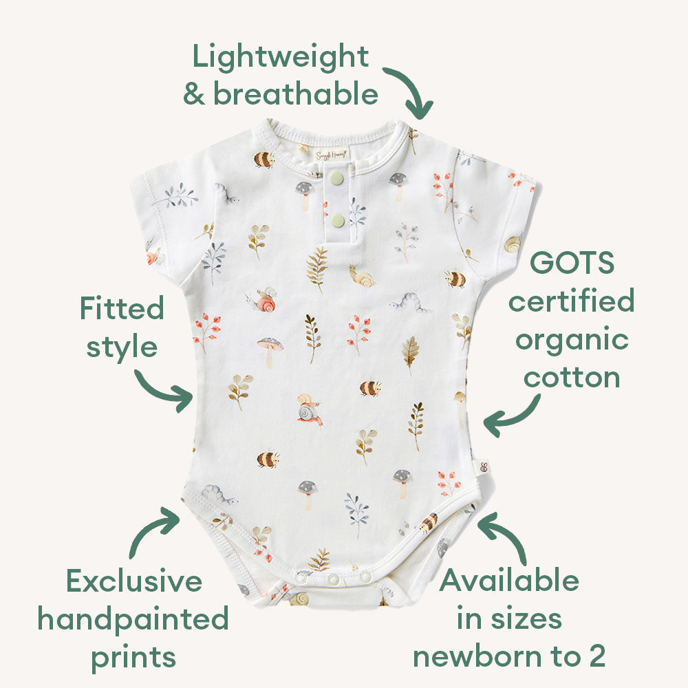 Garden Friends Short Sleeve Organic Bodysuit