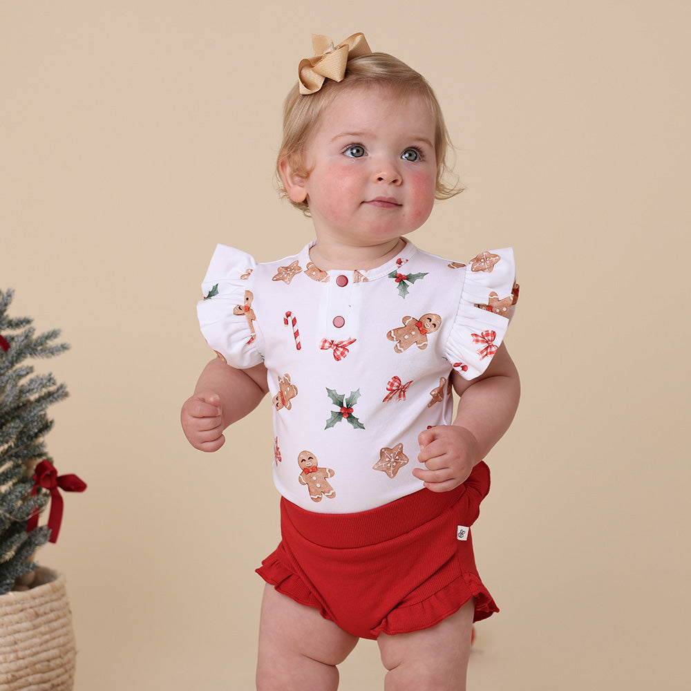 Red Organic Bloomers
