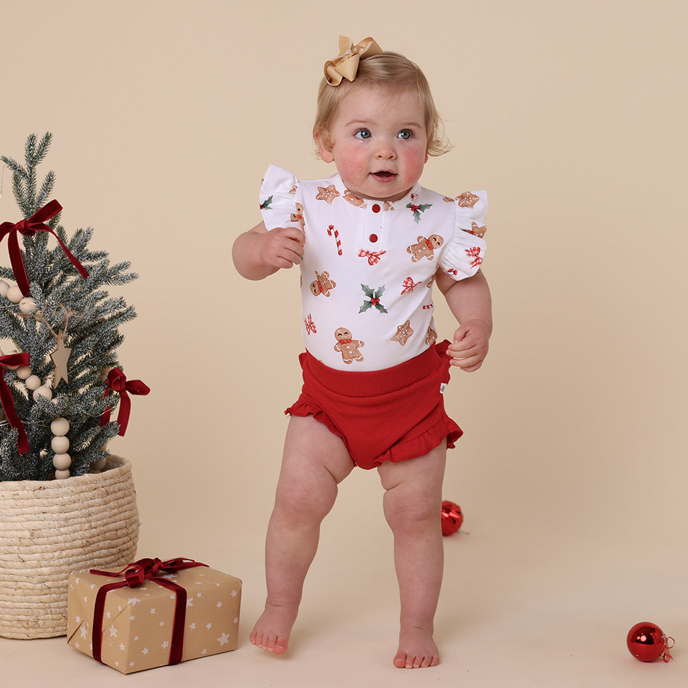 Red Organic Bloomers