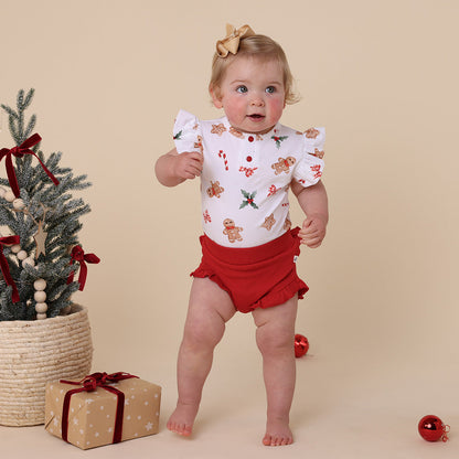 Red Organic Bloomers
