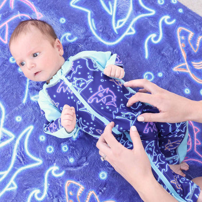 Long Sleeve Rash Guard Swim Romper Full Length | Glow Fins