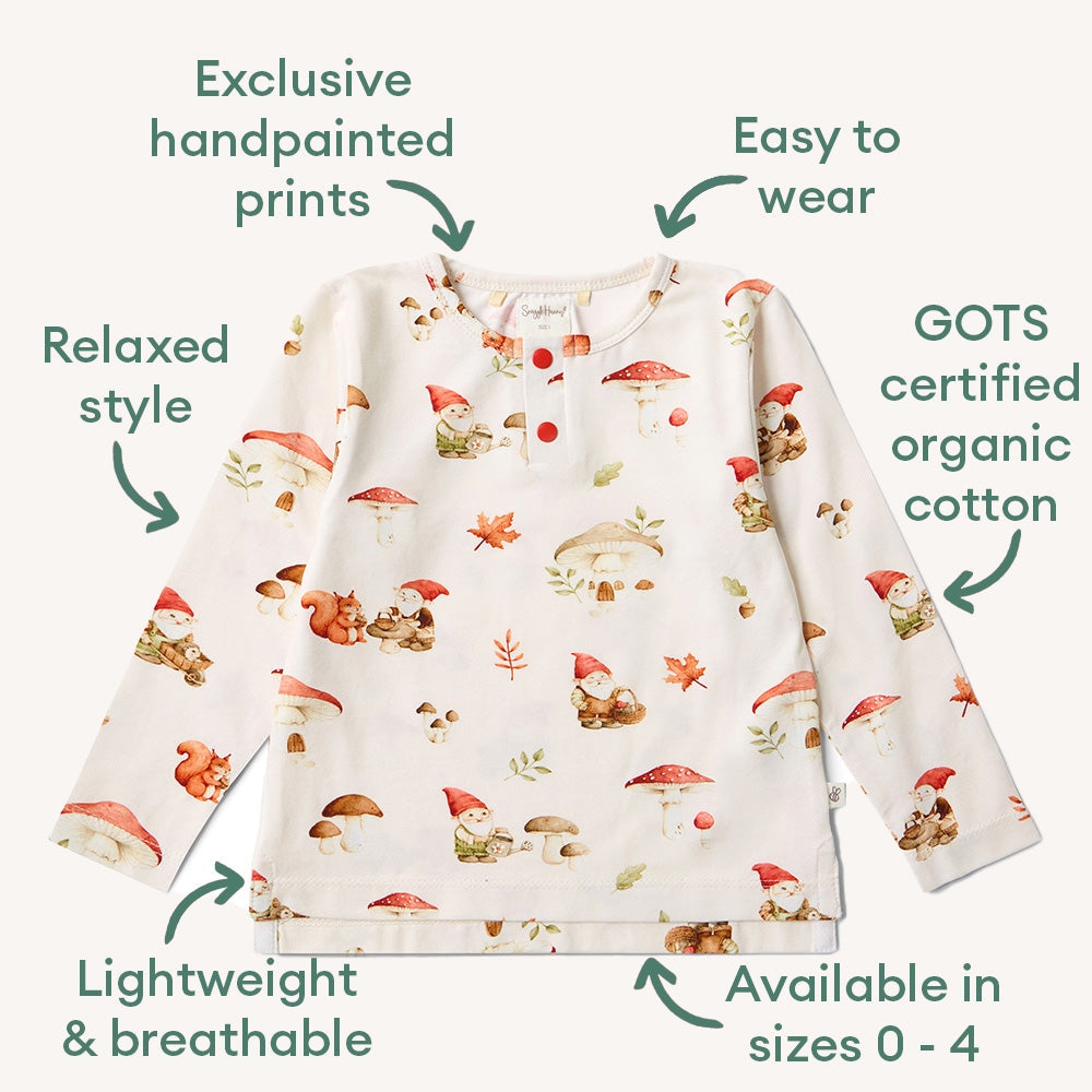 Gnomes Organic Long Sleeve Top