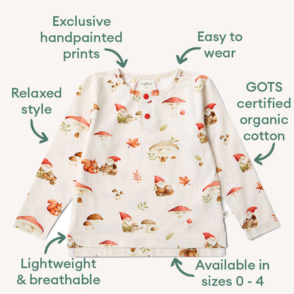 Gnomes Organic Long Sleeve Top