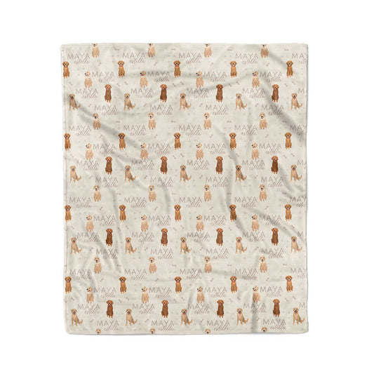Personalized Kids Blanket | Golden Retriever