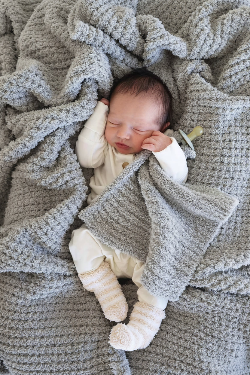 CuddleLane™ Luxe Waffle Lovey | Moon
