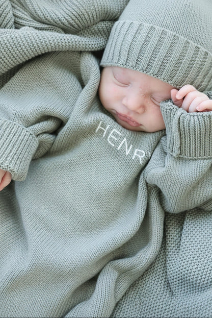 Personalized Printed Knit Sweater Bubble | Smoke