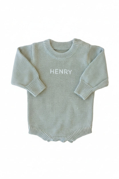Personalized Printed Knit Sweater Bubble | Smoke