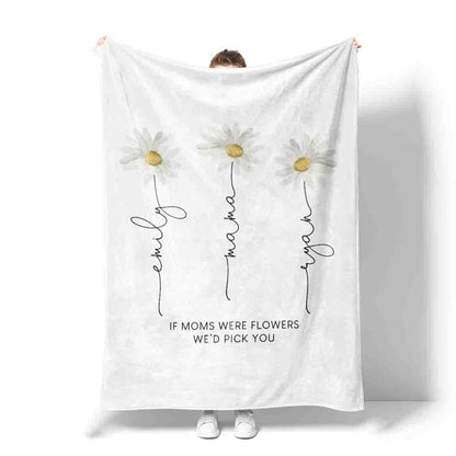 Personalized Blanket | Bouquet for Mom