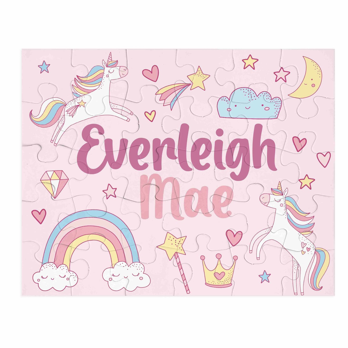 Kids Personalized 30 Piece Puzzle | Unicorn Dreams