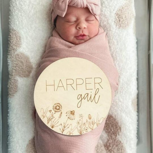 Personalized Garden Wood Announcement