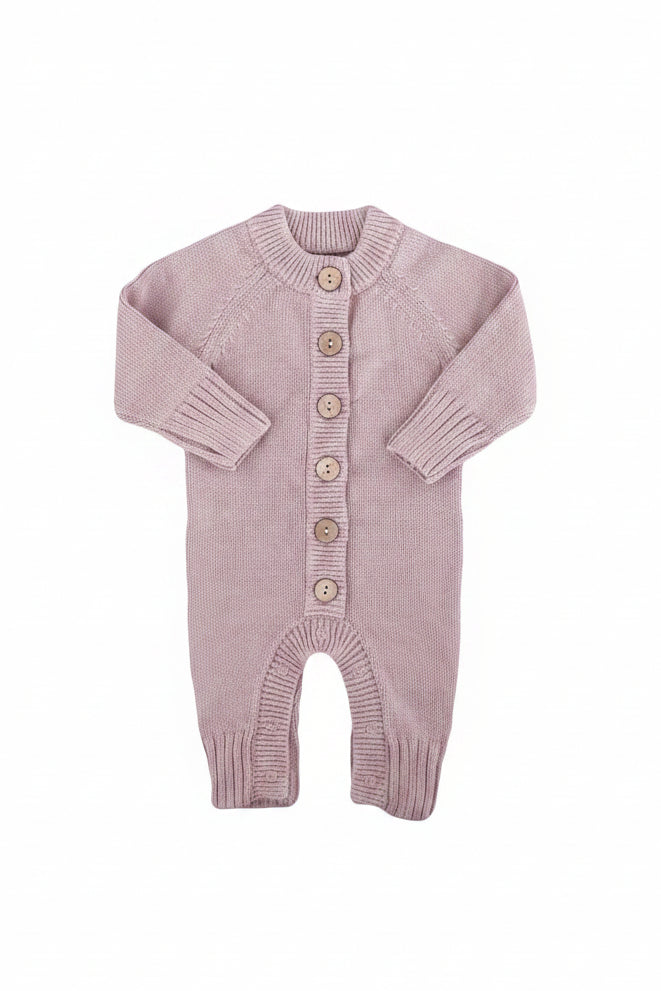 Knit Sweater Button Romper | Iris