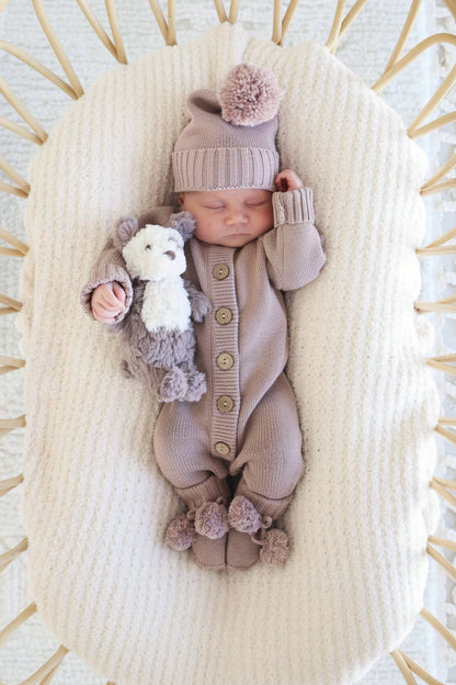 Knit Sweater Button Romper | Iris