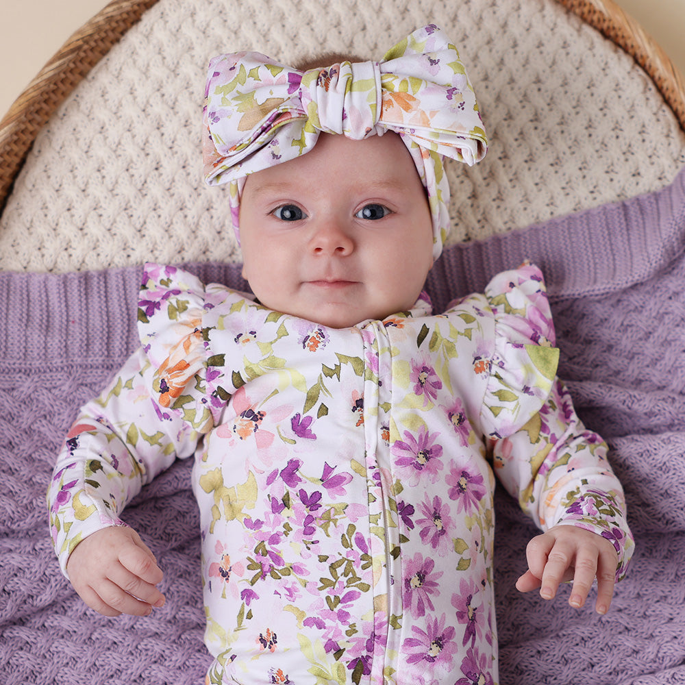 Isla Organic Snugglesuit Convertible Romper with Frill