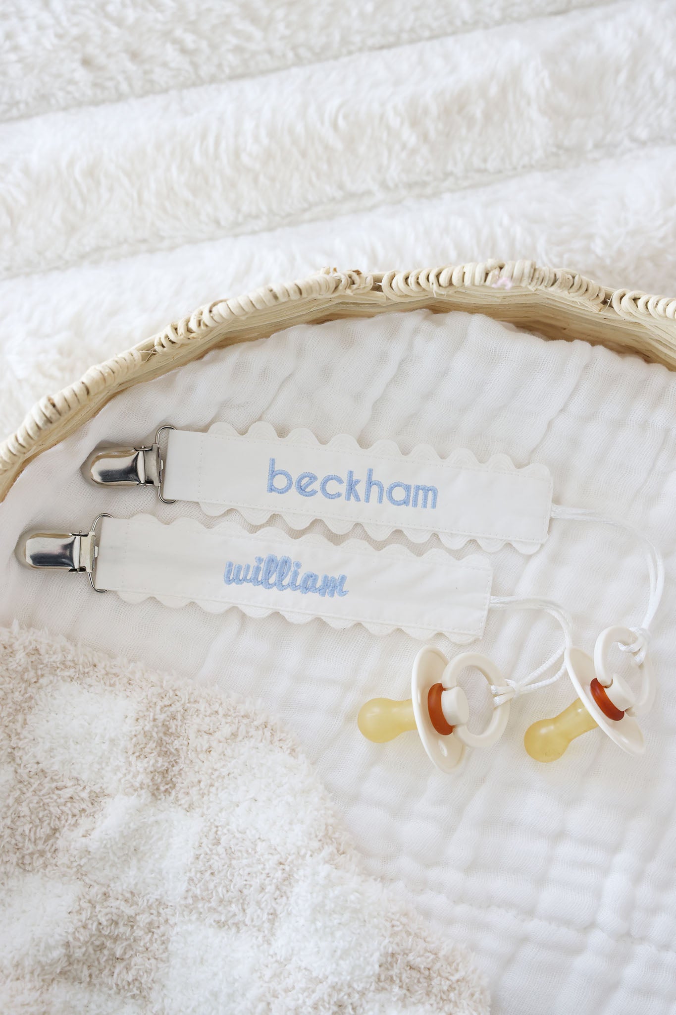 Personalized Ric Rac Pacifier Clip