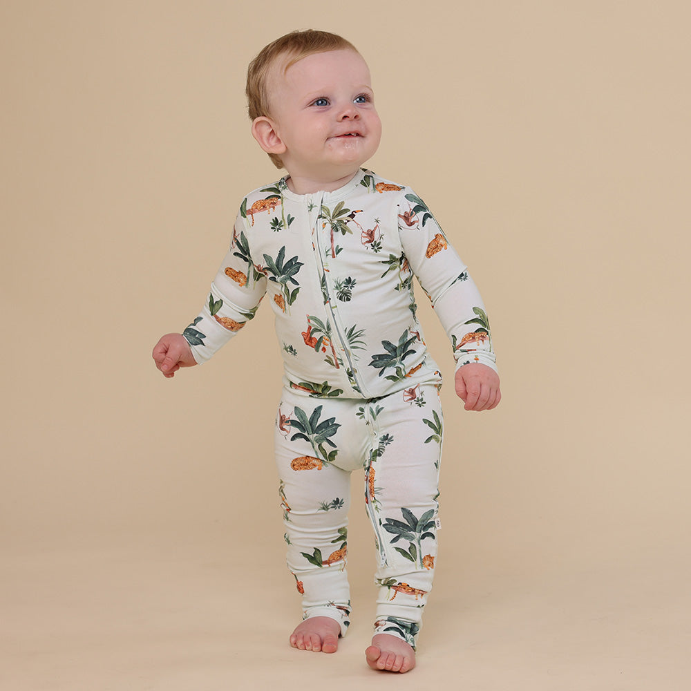 Jungle Organic Snugglesuit Convertible Romper