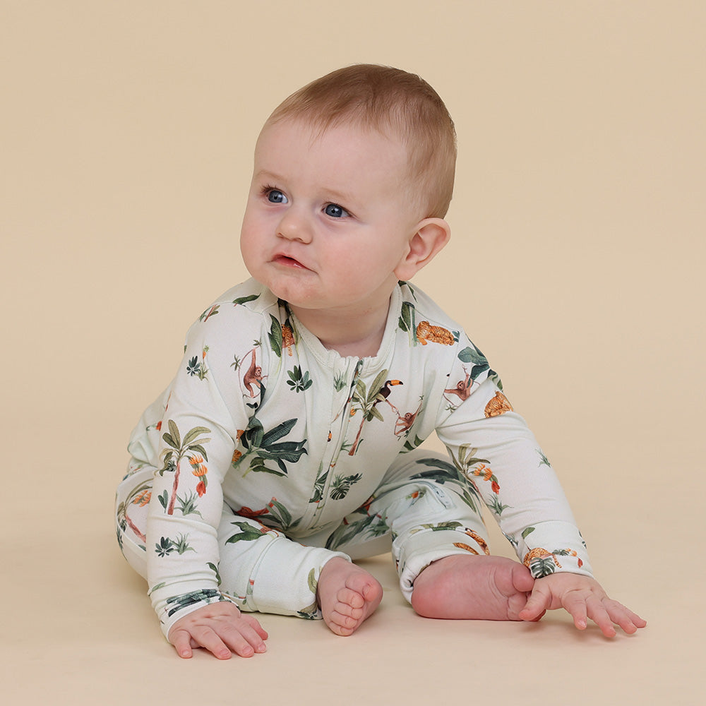 Jungle Organic Snugglesuit Convertible Romper