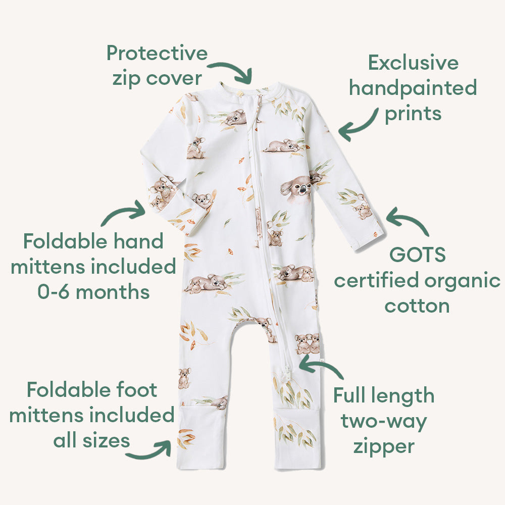 Koala Organic Snugglesuit Convertible Romper