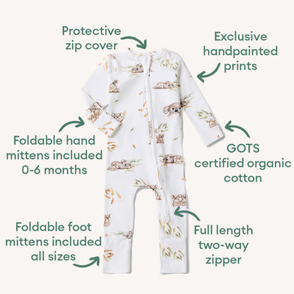 Koala Organic Snugglesuit Convertible Romper