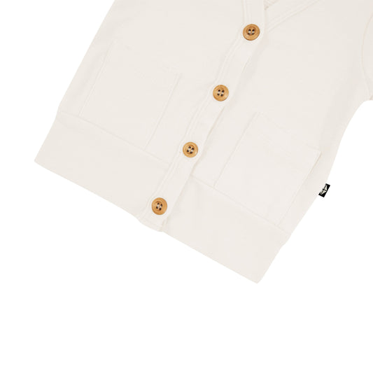 Bamboo Jersey Cardigan in Oat