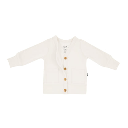 Bamboo Jersey Cardigan in Oat