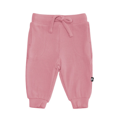Ribbed Jogger Pant in Apple Blossom