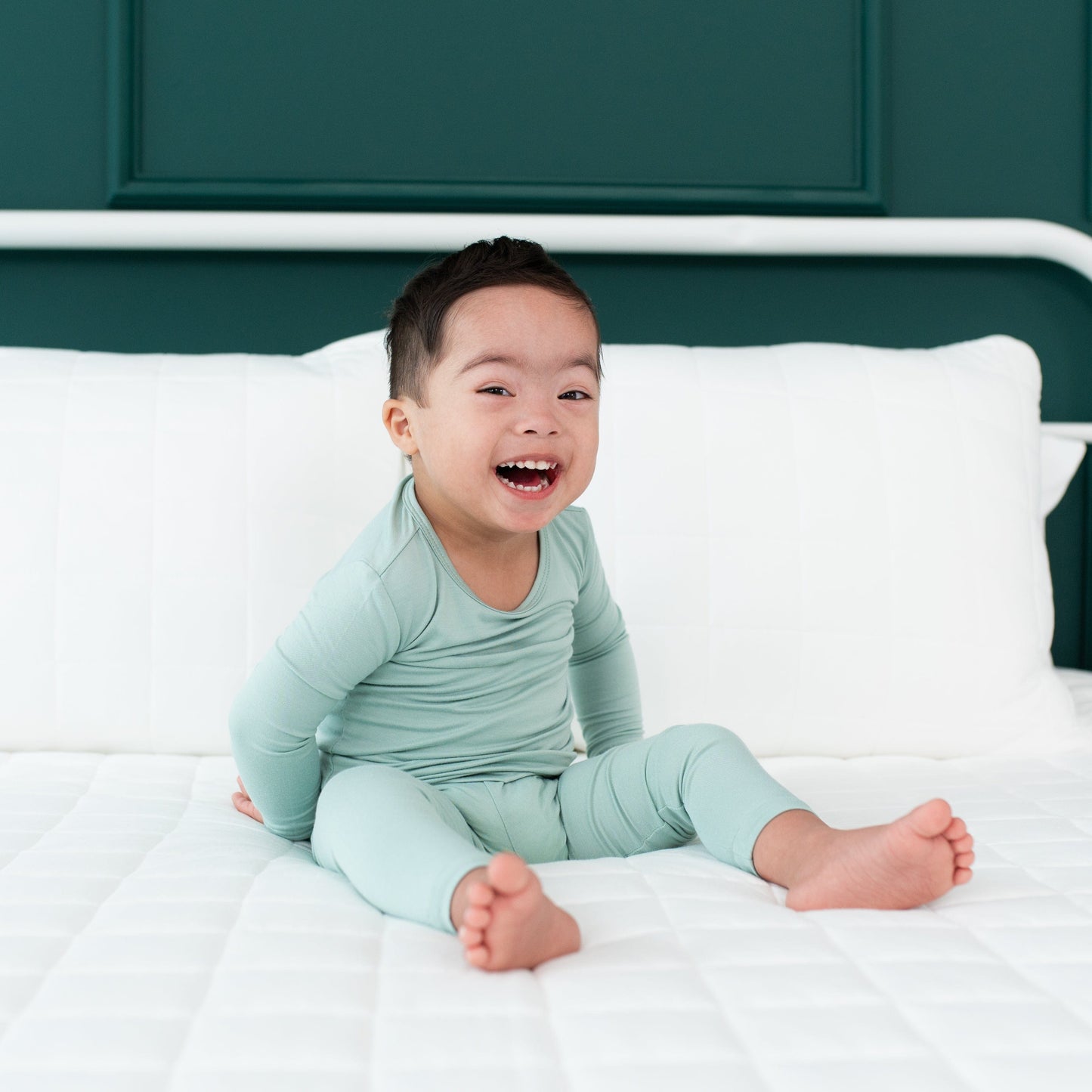 Long Sleeve Pajamas in Sage