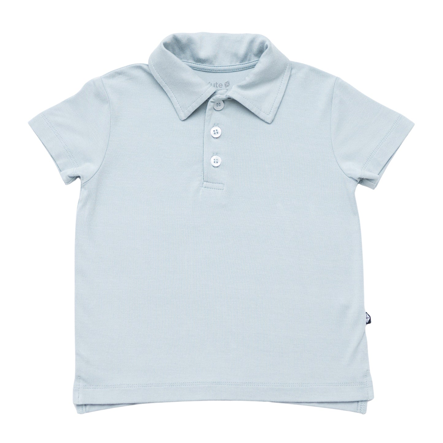 Toddler Short Sleeve Polo in Fog