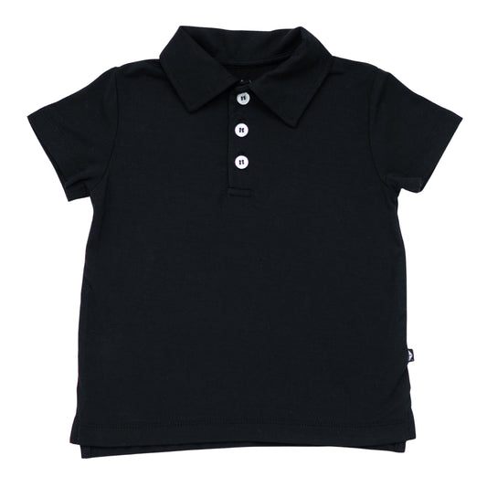 Toddler Short Sleeve Polo in Midnight