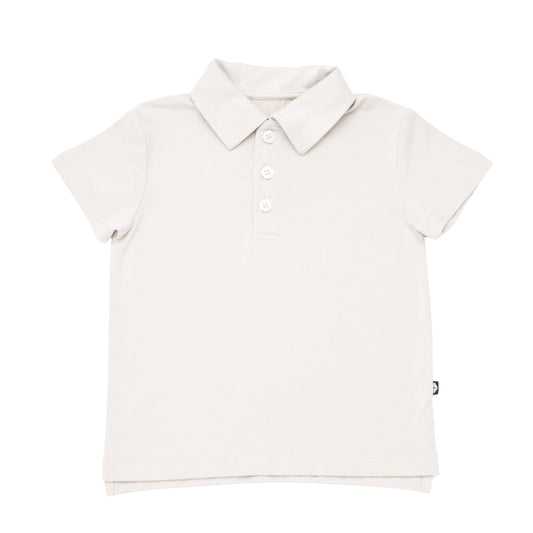 Toddler Short Sleeve Polo in Oat