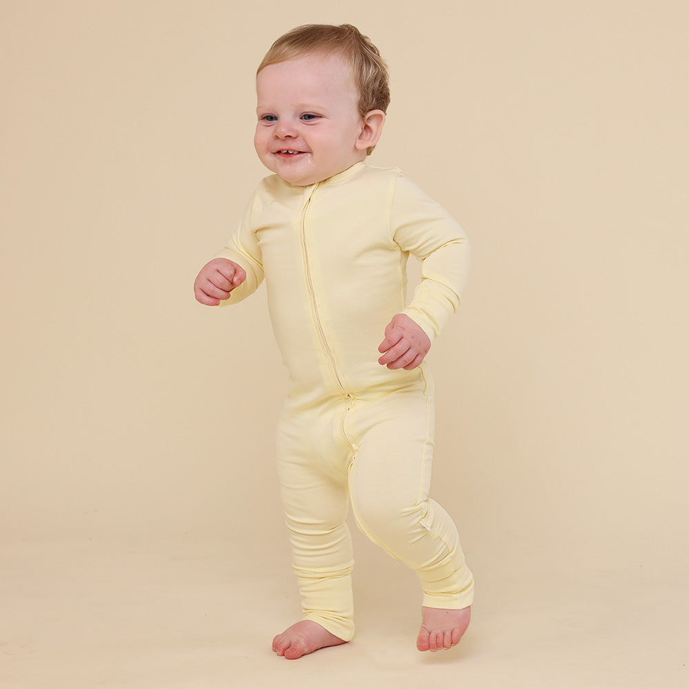 Lemon Sorbet Organic Snugglesuit Convertible Romper