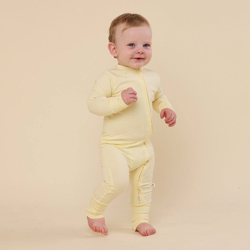 Lemon Sorbet Organic Snugglesuit Convertible Romper