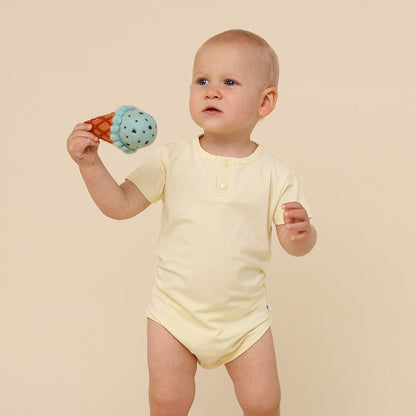 Lemon Sorbet Short Sleeve Organic Bodysuit